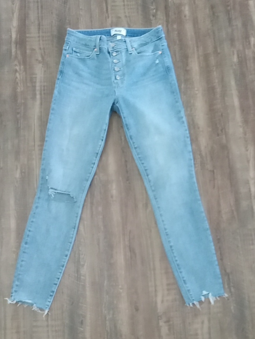PAIGE  Light Blue Skinny Button-Fly Jeans Hoxton Ankle